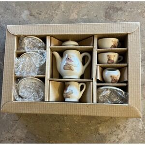Steiff Mini China Porcelaine Set Of 10  made In Germany 2002